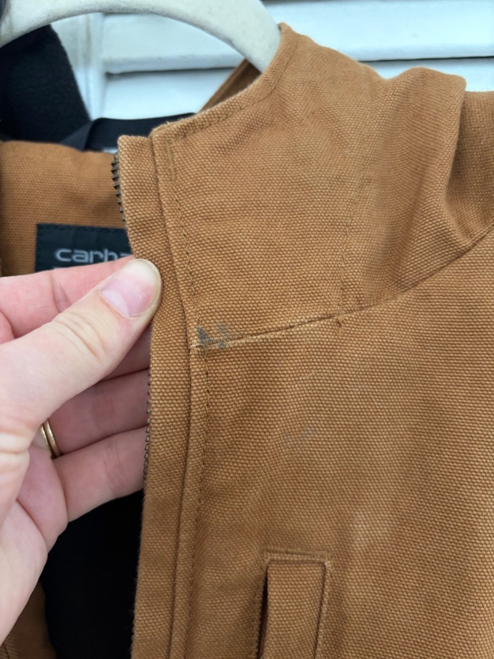 Carhartt Brown Hooded Canvas Work Jacket - Picture 5 of 11